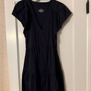 Vineyard Vines Black V-Neck Mini Dress